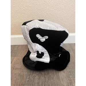 Disney Parks Black & White Mickey Mouse Mad Hatter Adult Top Hat Used